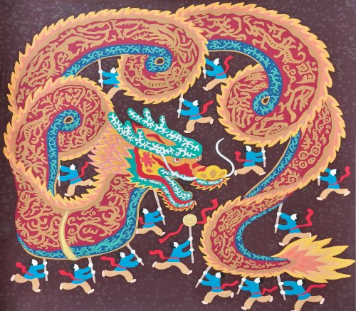 《龙舞新年》(农民画)|龙舞新年_新浪财经_新浪网