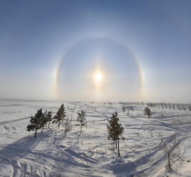 自然的画笔:鄂温克天空的幻日现象|画笔_新浪财经_新浪网