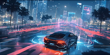 太赫兹技术应用在车载雷达场景（画面由AI生成）