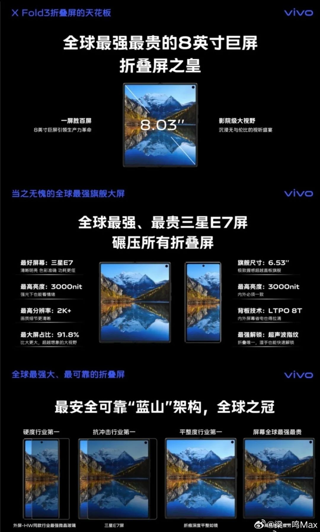 【前沿】vivoxfold3系列物料曝光 超声波指纹 折叠屏的天花板?