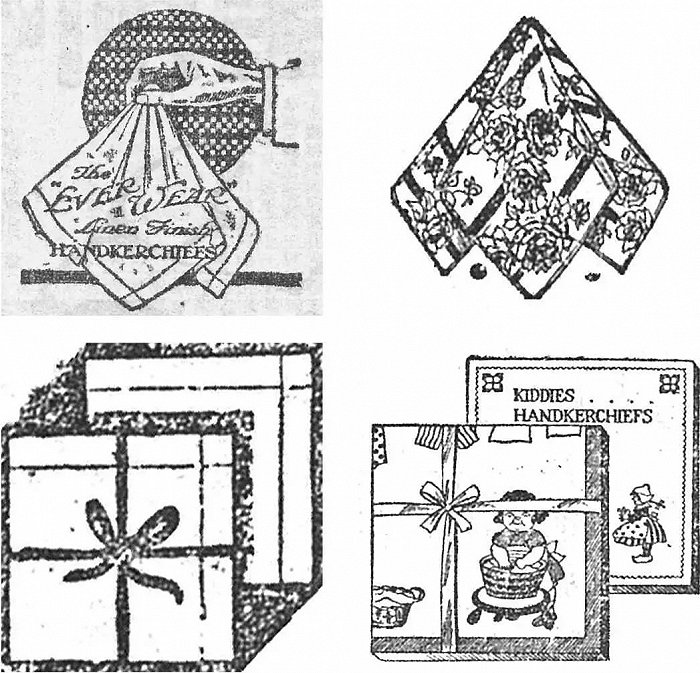惠罗公司所贩卖的各式手帕，《申报》1923年5月22日，第9版；1927年7月17日，本埠增刊第2版