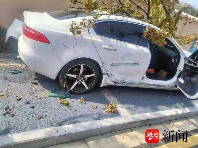 图为事故发生的现场民警在此提醒,驾驶车辆时,一定要保证充足的睡眠