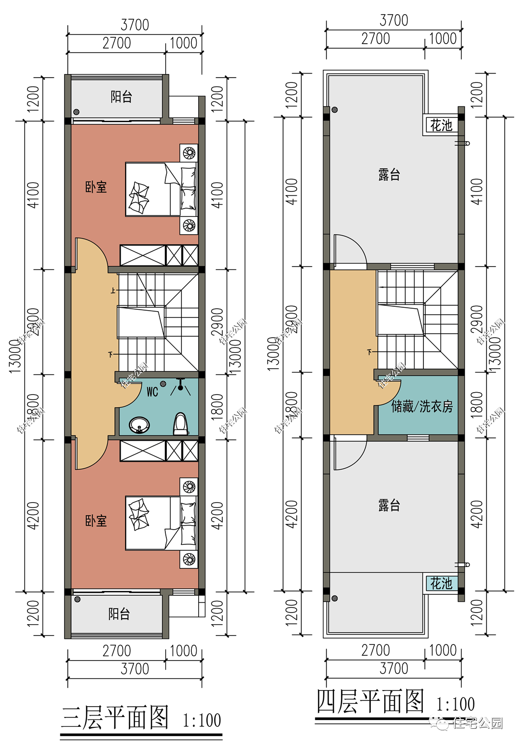 10套4~7米左右的小面宽农村户型,哪套更适合你家?