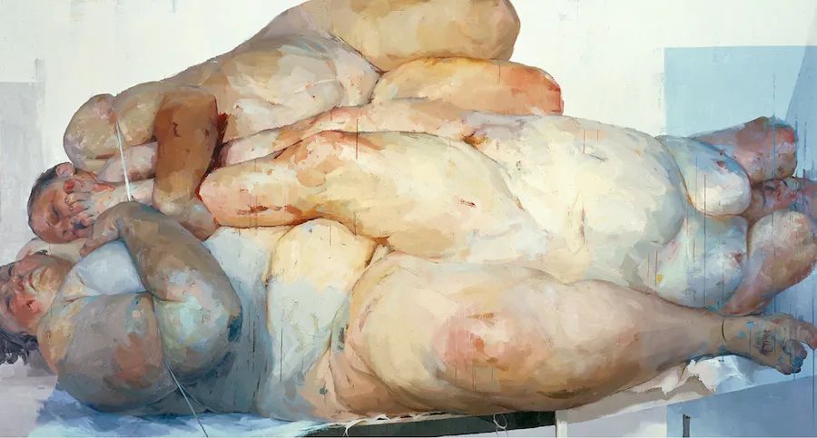 珍妮·萨维尔 Fulcrum 1998-1999 布面油画  版权归属艺术家和高古轩画廊