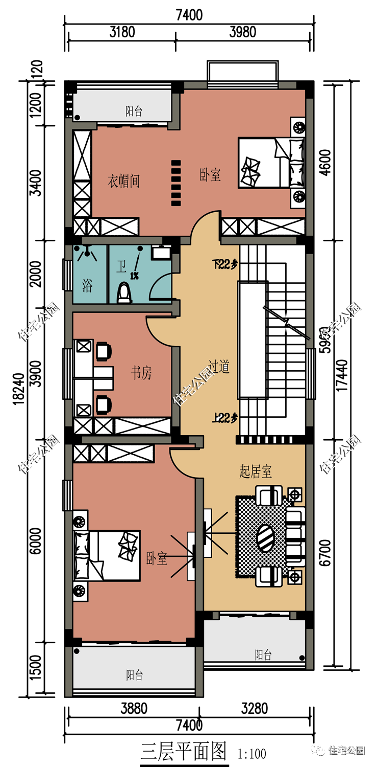 10套4~7米左右的小面宽农村户型,哪套更适合你家?