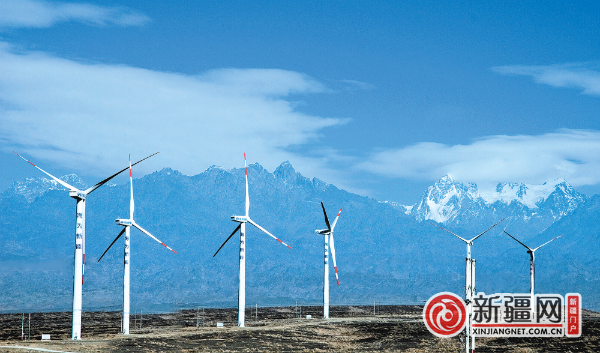 中船重工海为（新疆）新能源有限公司在达坂城区建设的风力发电场站。（乌鲁木齐晚报资料图片）