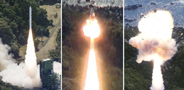 图片显示Space One火箭升空后在半空中爆炸，图源：日媒