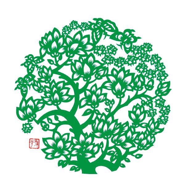 玉兰飘香(剪纸)|剪纸_新浪财经_新浪网