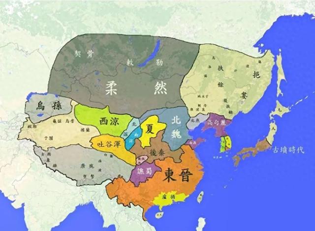 魏晋南北朝时期形势图(图片来源:中国疆域历史地图集)