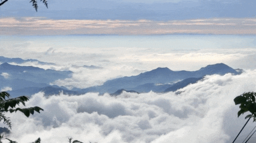 起伏悄无声息向脚下翻滚而来最佳观赏点:青云栈道观景台上饶三清山