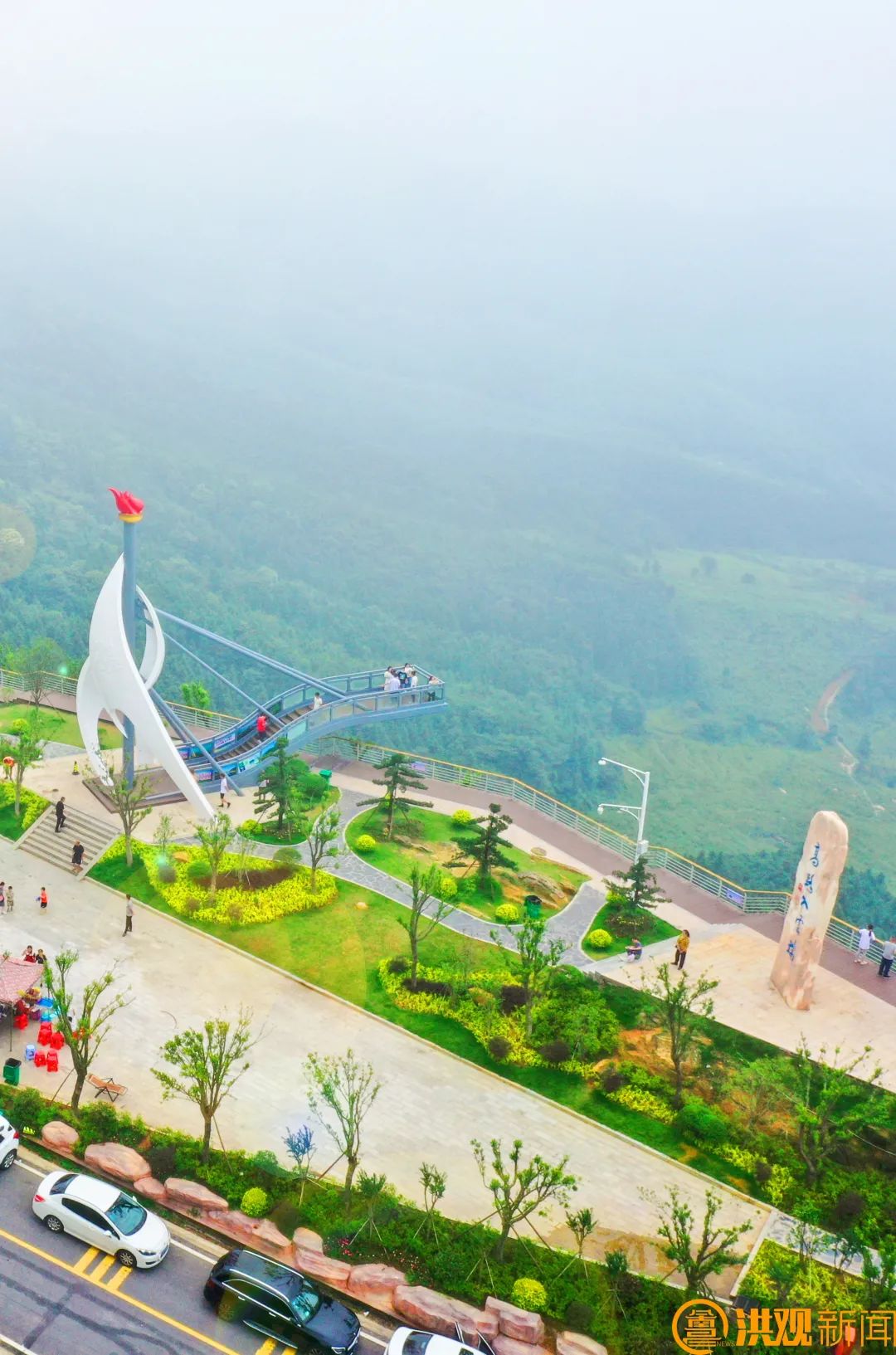型山地旅游景点沿着登山步道进入月亮湾景区跨过古驿道沿途经过妙金桥
