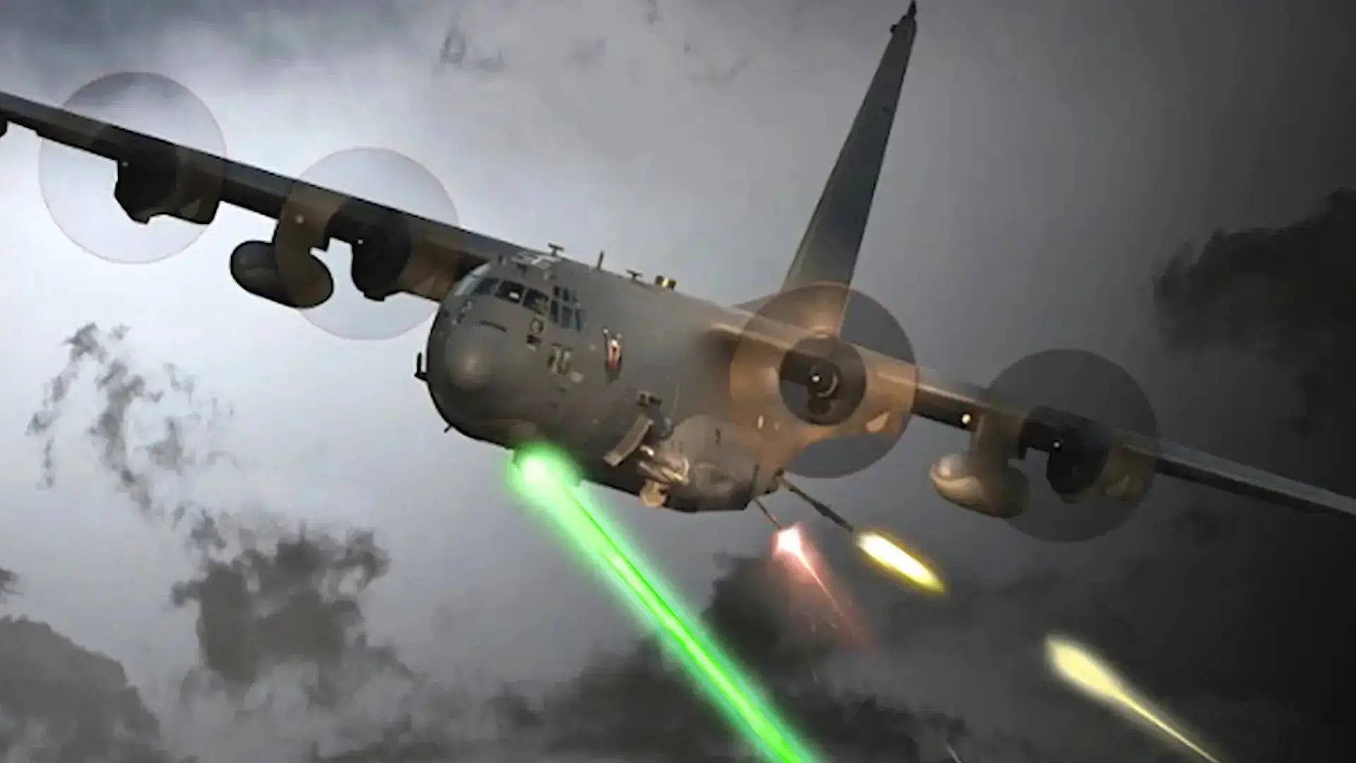 加装激光武器的AC-130想象图
