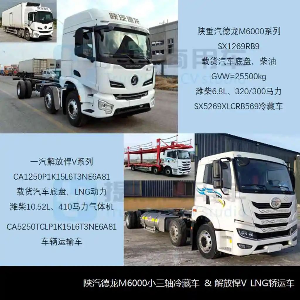 电动化在涉及的各吨位中均占据绝对领先地位,牵引和重卡类新品的nev