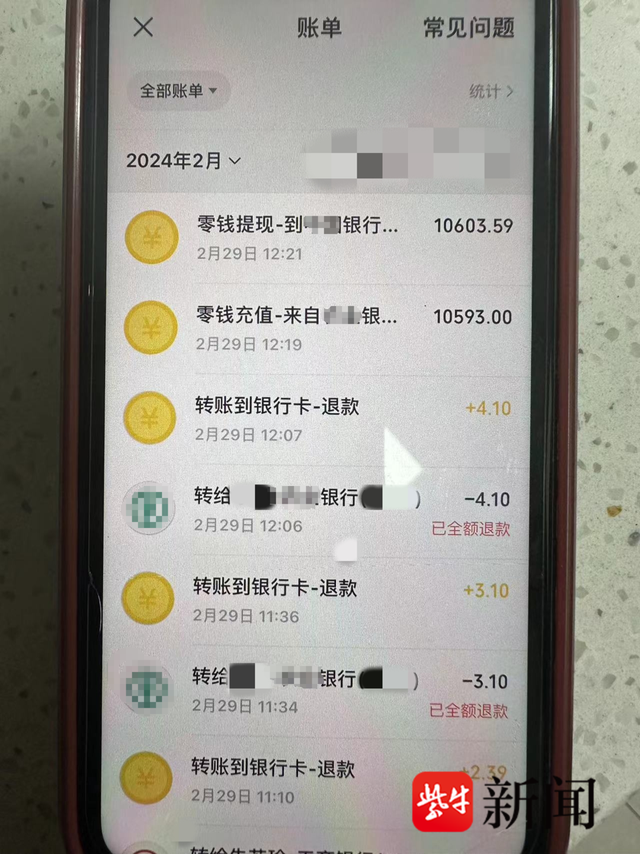 图为赵女士的转账截图