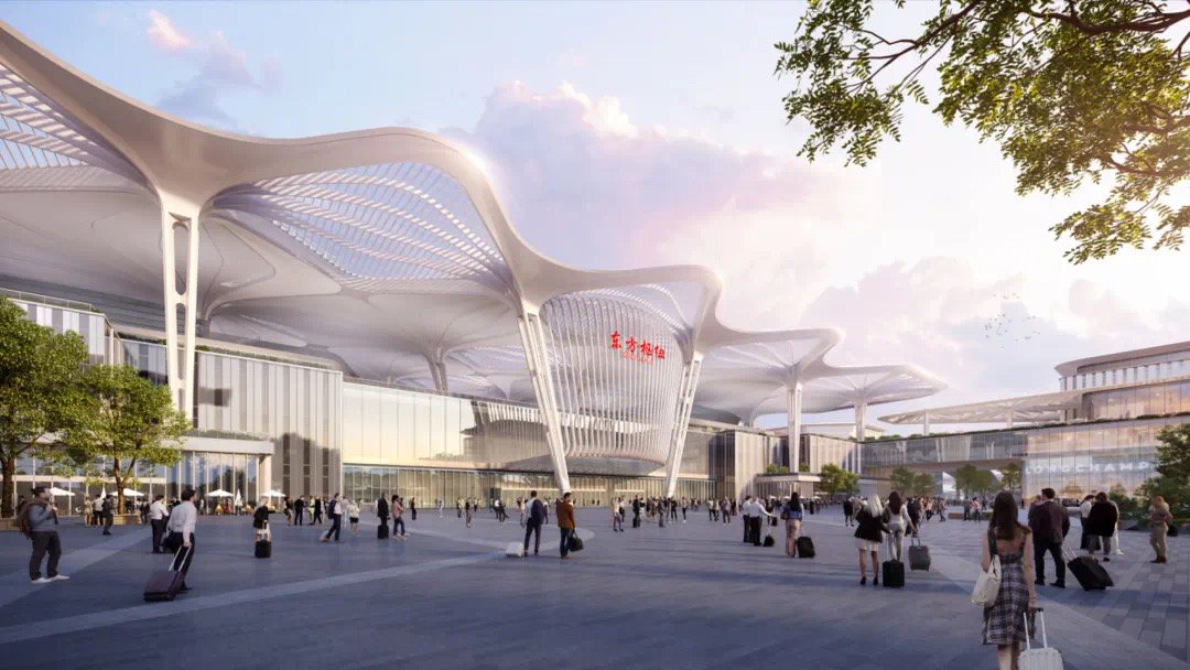 东方枢纽上海东站区域效果图.