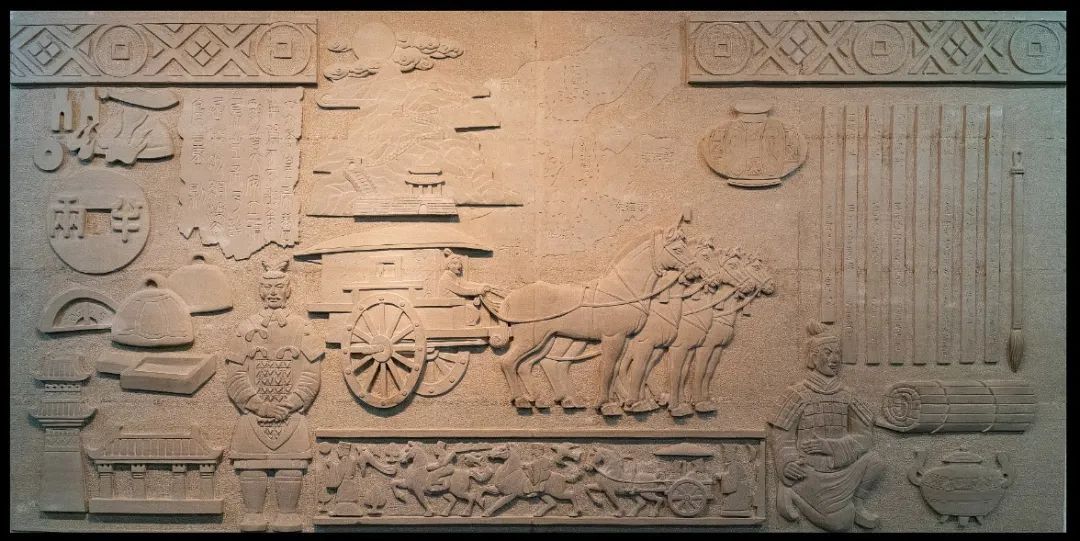 高浮雕壁画:秦始皇统一六国.(图片来源:视觉中国)