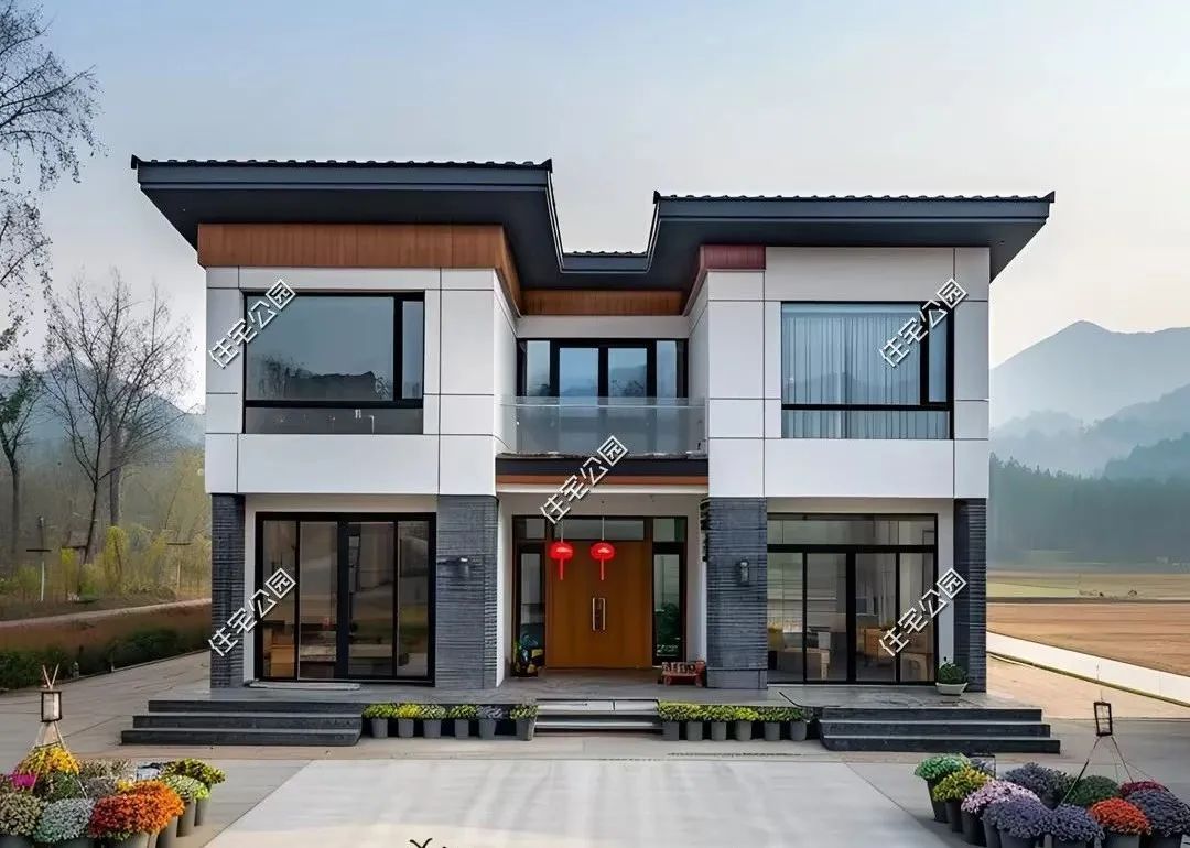 10款现代中式农村别墅现代融入中式才适合乡村