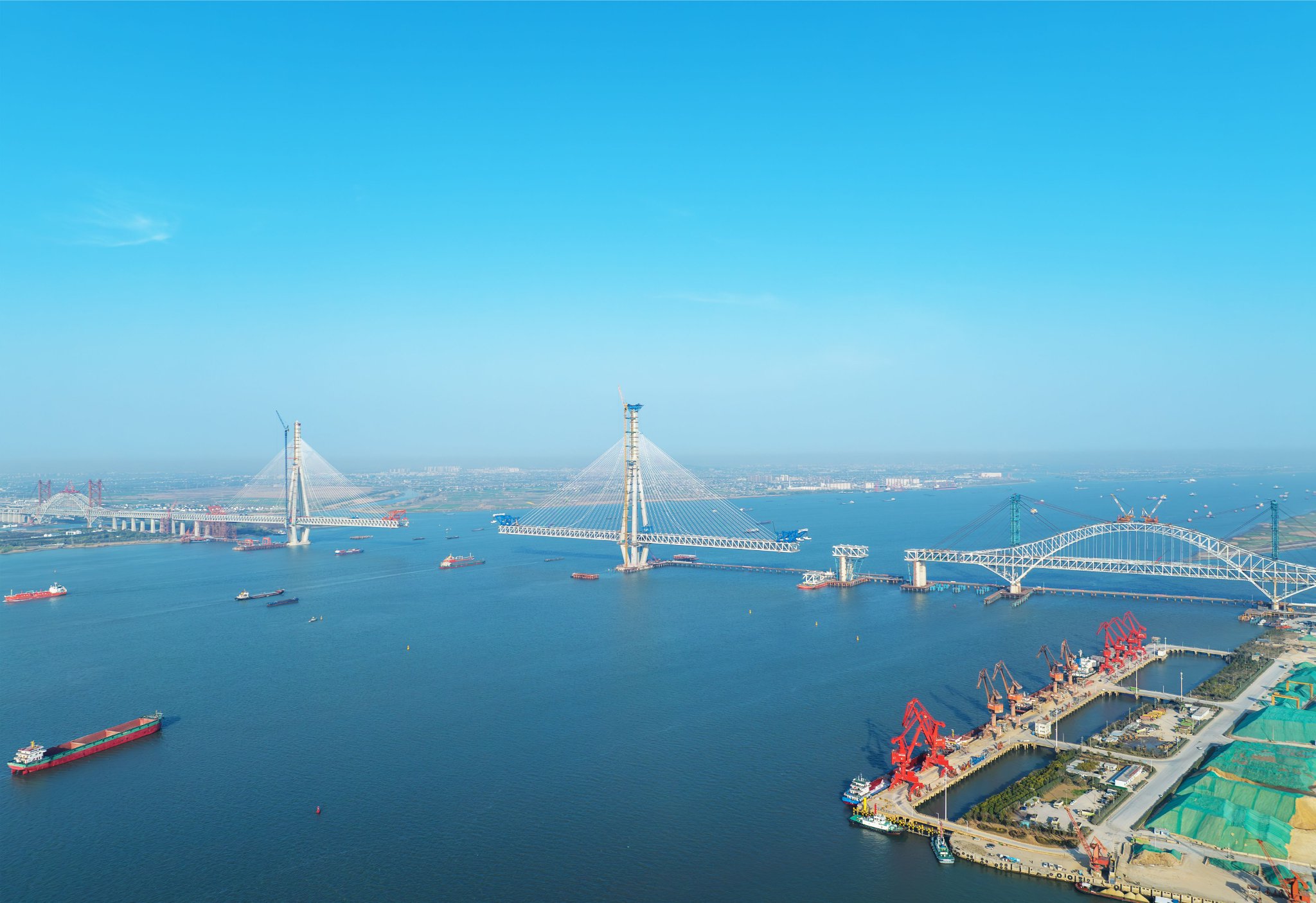 常泰长江大桥建设正酣_新浪财经_新浪网
