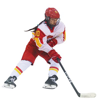 尽管只有16岁，但北京小女冰队长吴思嘉（10号）已有很多比赛经验。 受访者供图