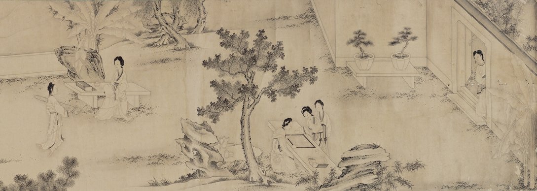 清 佚名 仕女雅集图卷 安徽博物院藏