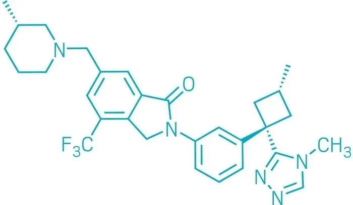 ▲NX-1607的结构式（图片来源：参考资料[1]）