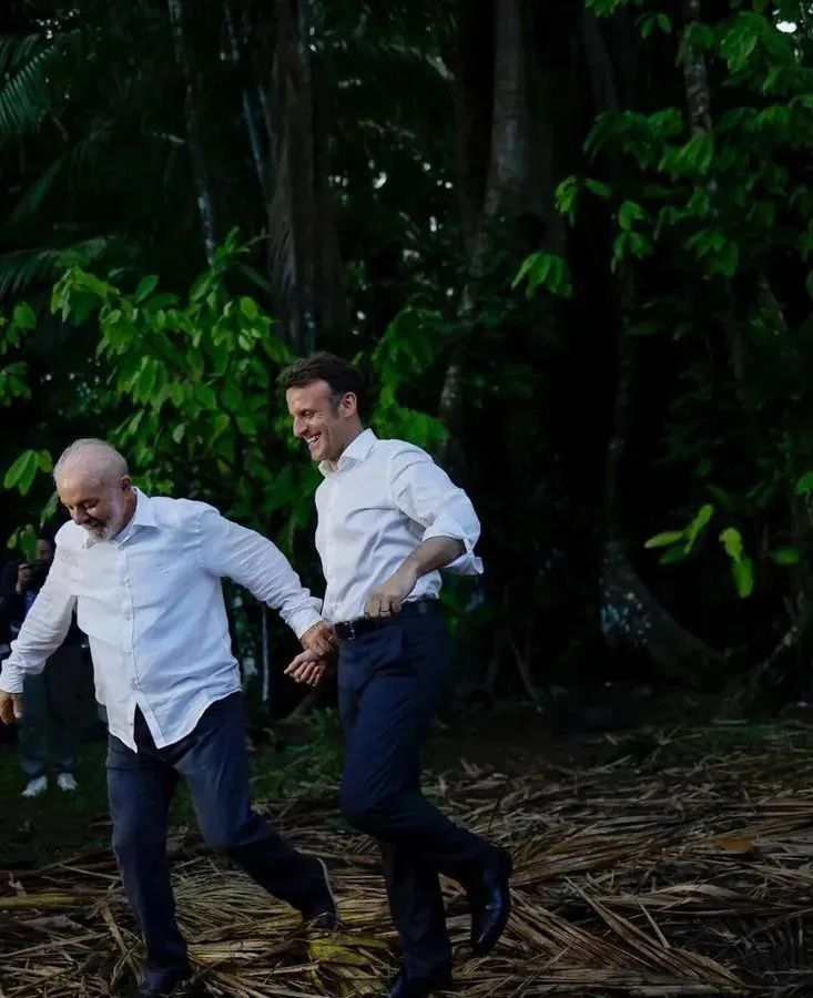 法国总统马克龙和巴西总统卢拉 图源：卢拉X账号