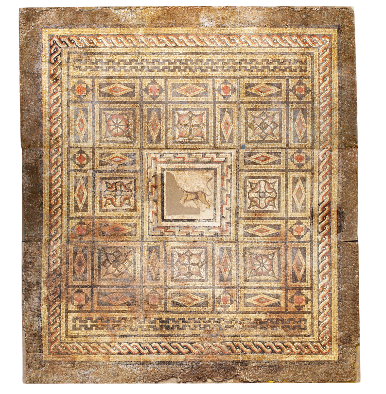 马赛克狮子图案 约公元160-170年