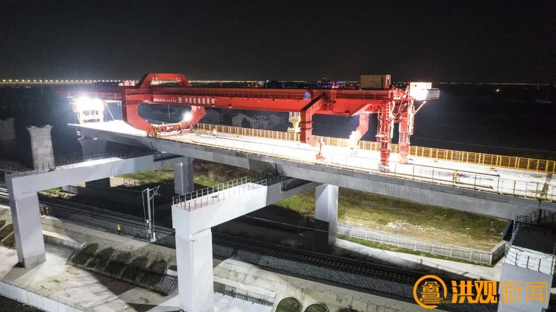 昌九高铁抚河特大桥上跨杭昌高铁建设有新进展|高铁_新浪财经_新浪网