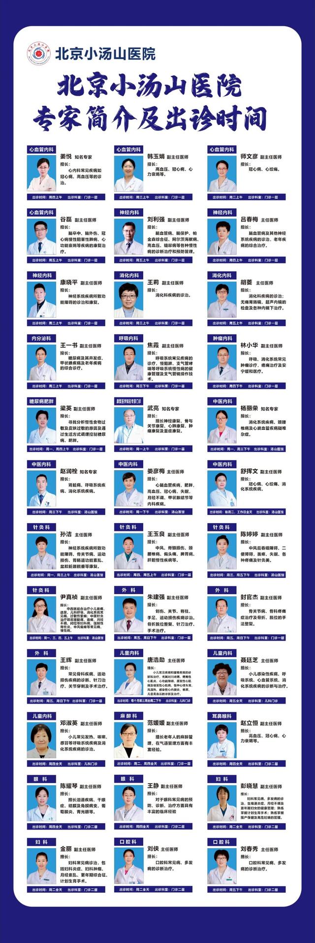 就诊指南 | 北京小汤山医院门诊专家出诊信息一览表|新冠肺炎_新浪