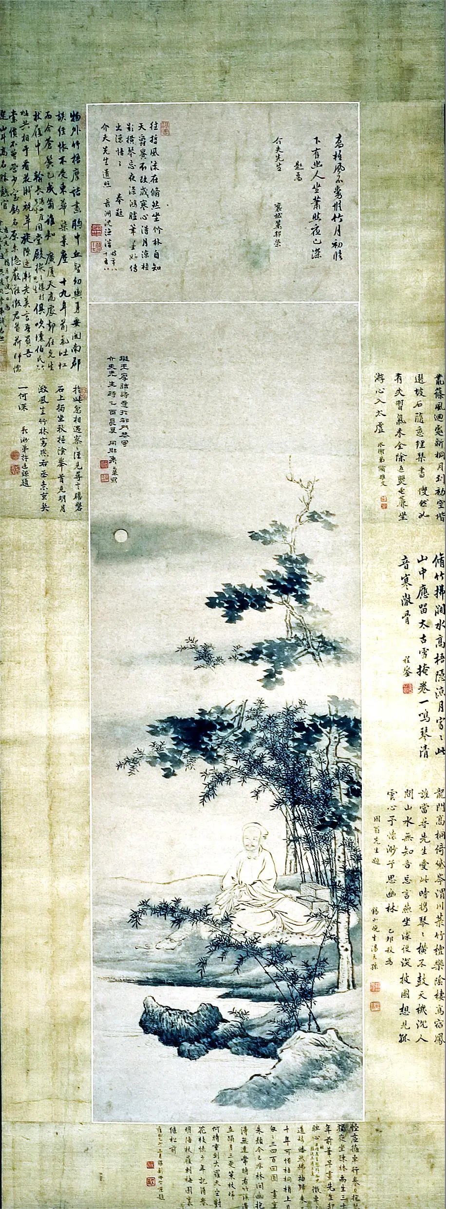 禹之鼎,《为乔崇修画像图轴》,纸本&nbsp;墨笔,扬州博物馆藏