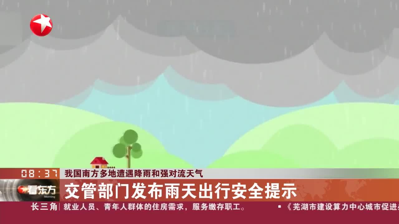 我国南方多地遭遇降雨和强对流天气 交管部门发布雨天出行安全提示