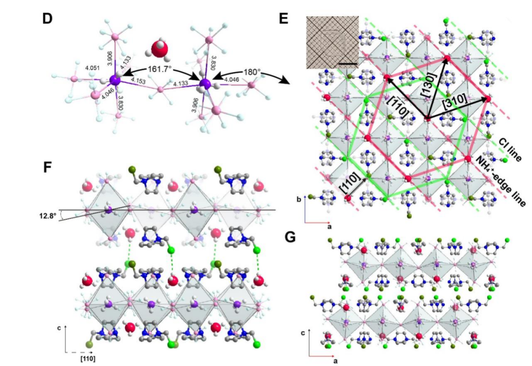 图丨 cl-v 相 2d 全有机钙钛矿的晶体结构描述(来源:science)