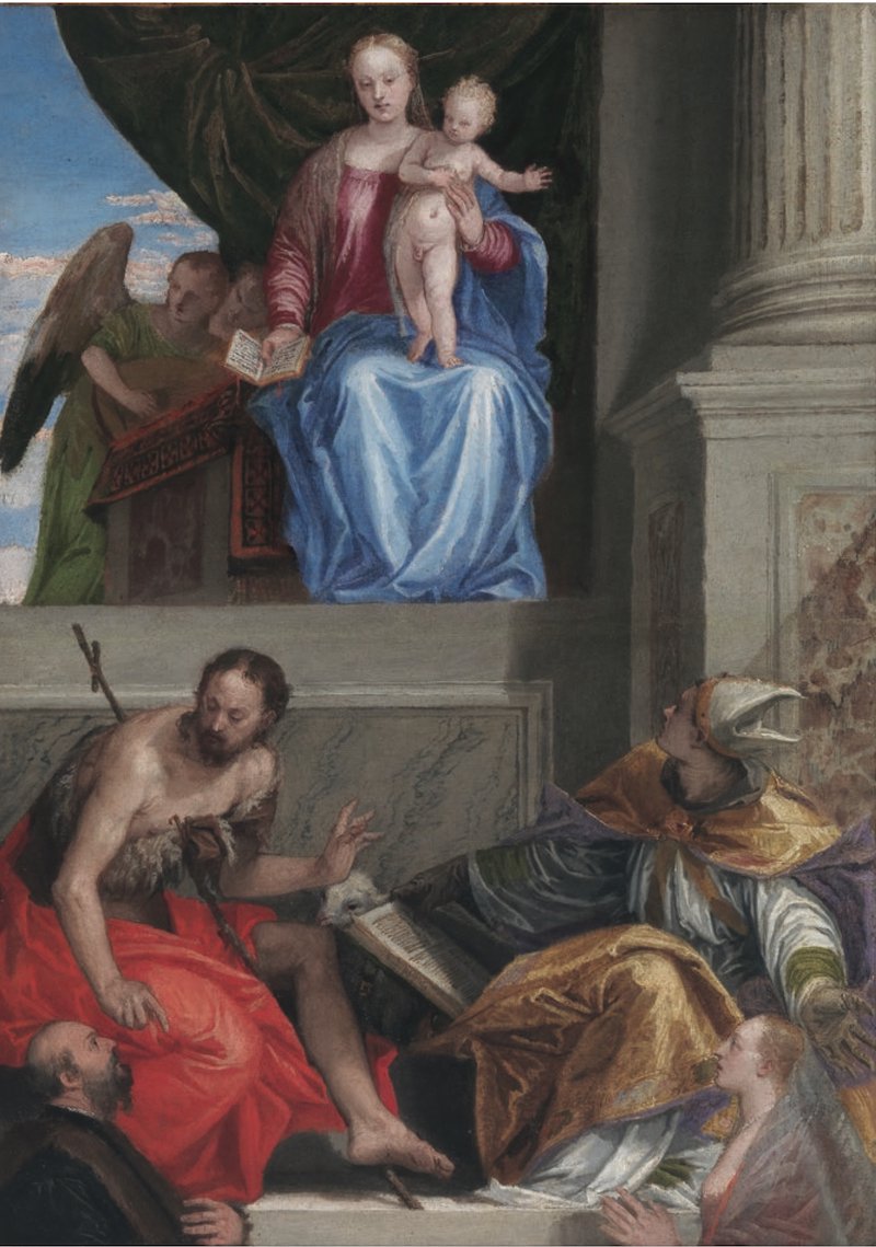 保罗·委罗内塞 《圣母子、施洗者约翰、图卢兹的圣路易斯和两位赞助人》