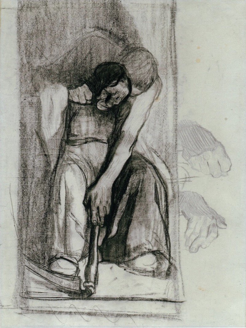 珂勒惠支，《灵感》，1904年或1905年