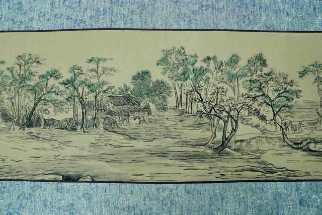 在此次活动中,作者以《清明上河图》为蓝本,通过勾线,上色等绘画过程