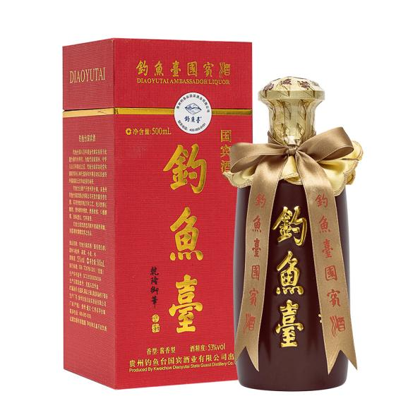 50周年,钓鱼台国宾馆建馆40周年,钓鱼台酒业推出第一代钓鱼台国宾酒