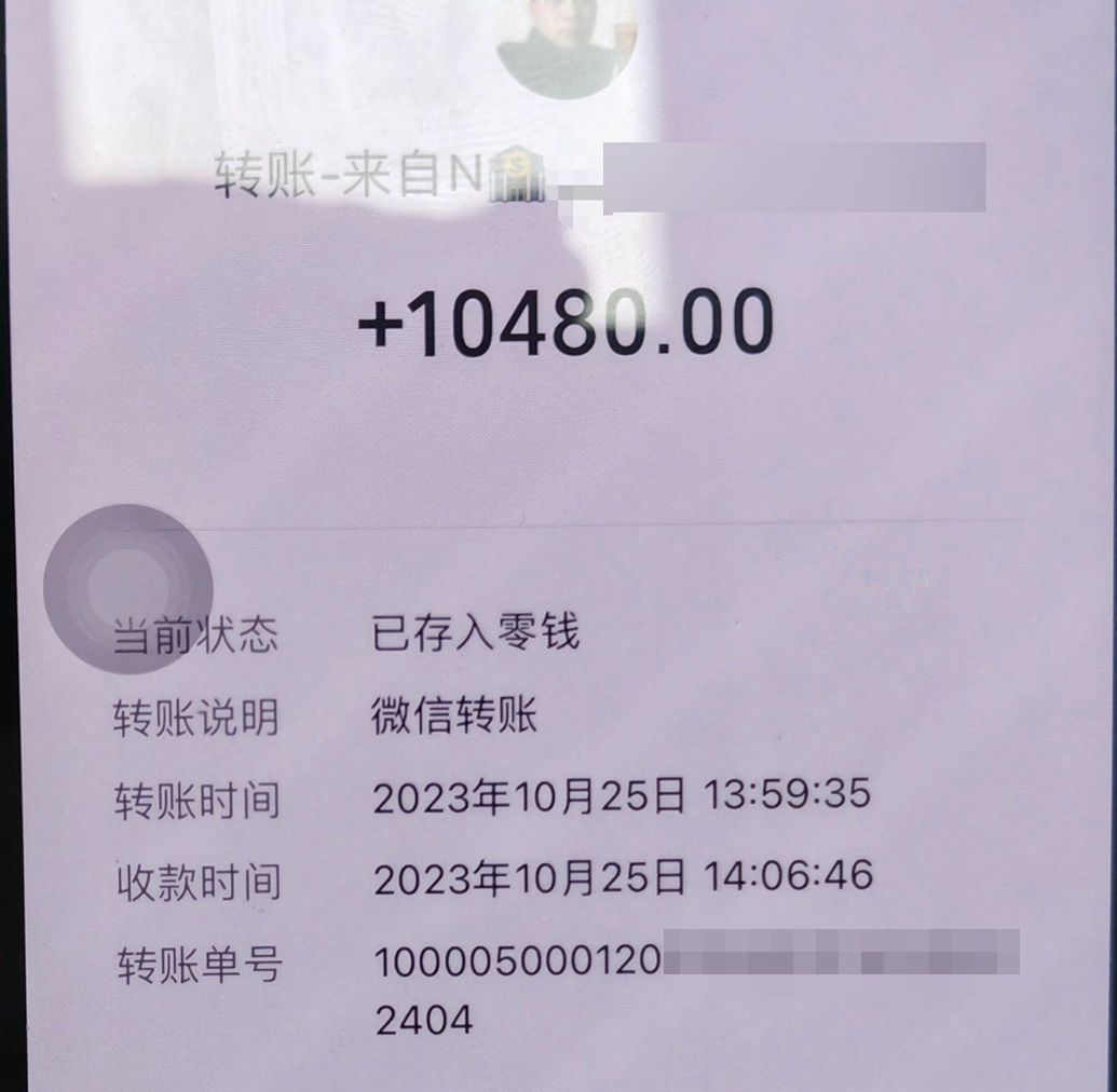 顾女士向孙某的部分转账记录  本文图片均为 上海崇明警方 供图