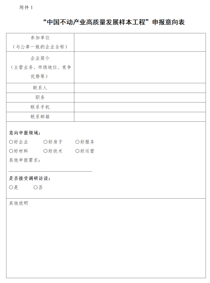 亿翰关于开展"中国不动产业高质量发展样本工程"申报工作的通知_新浪