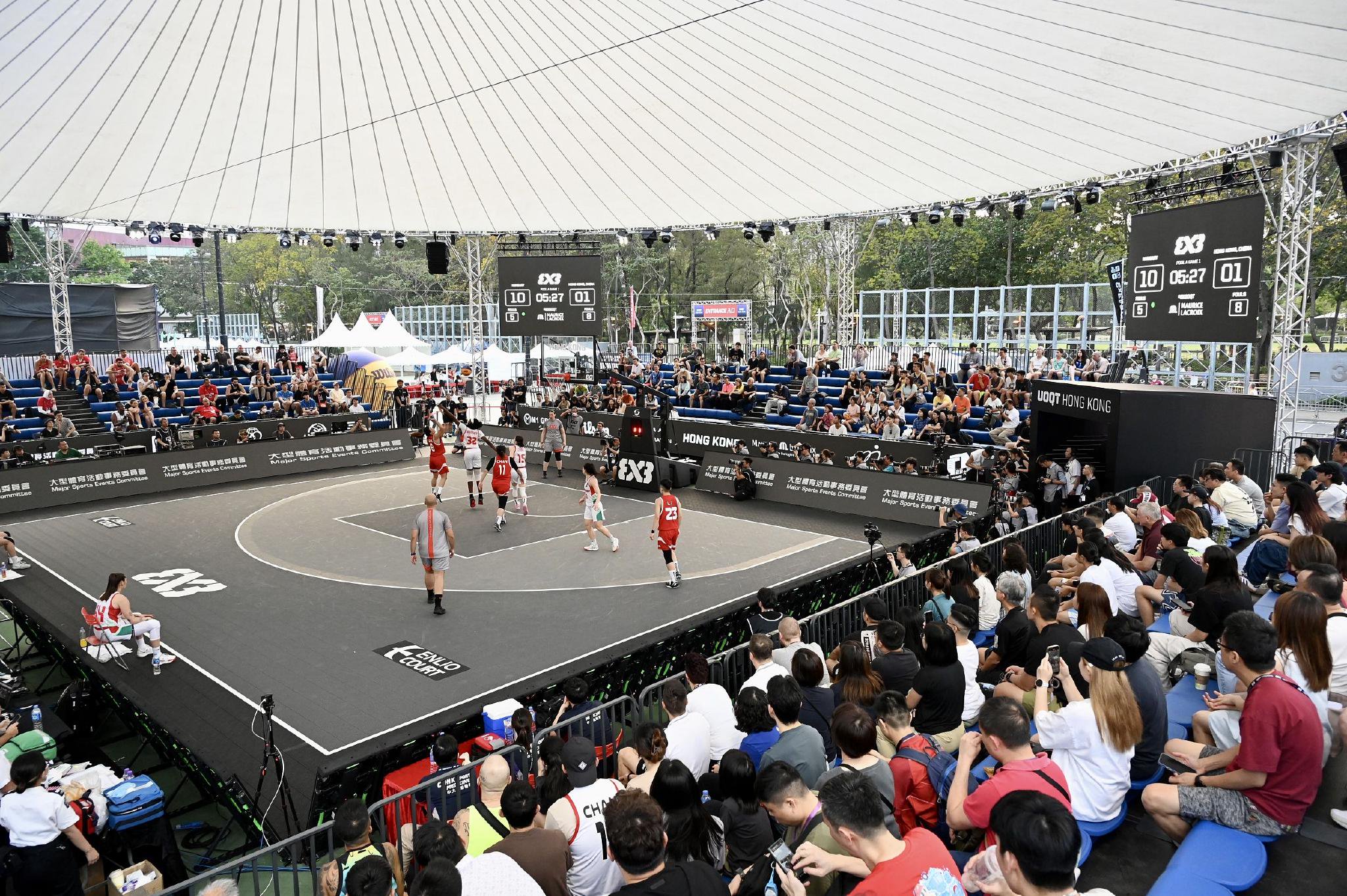巴黎奥运会三人篮球资格赛香港站打响。