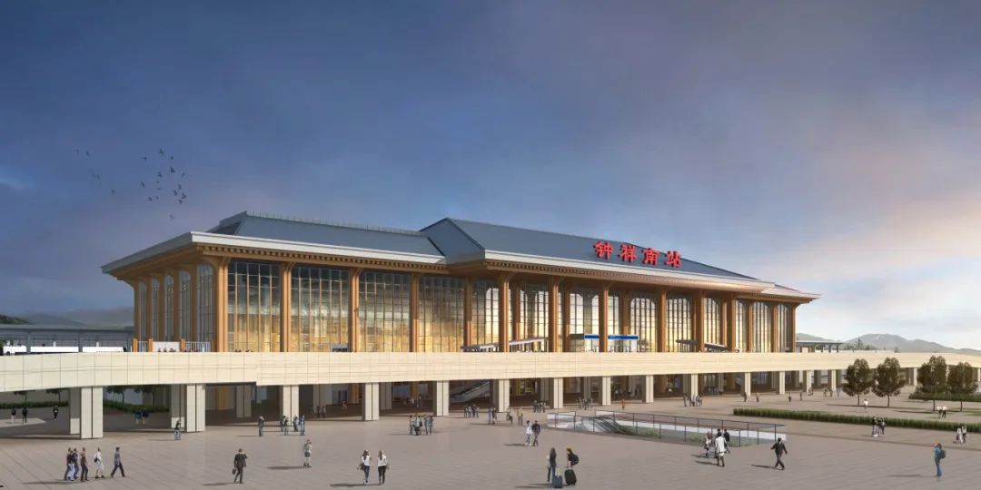 7座新建车站效果图曝光这条时速350公里高铁建设进度更新