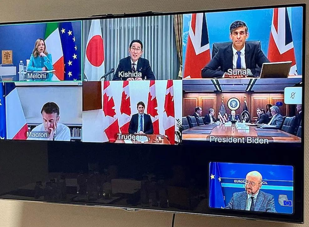 图源:《纽约邮报》引自白宫据日本共同社15日消息,七国集团(g7)召开