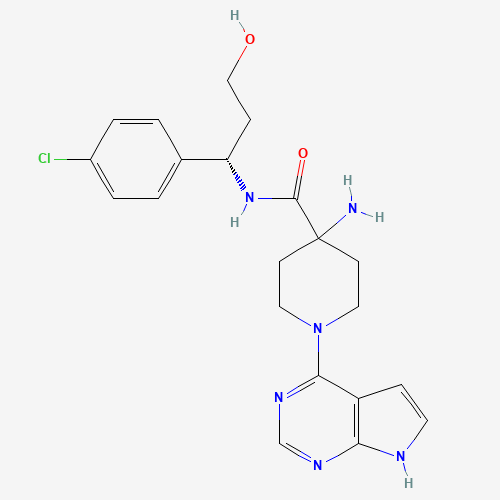 适应症:乳腺癌靶点:rac-丝氨酸/苏氨酸蛋白激酶1,2和3(akt1,akt2和akt