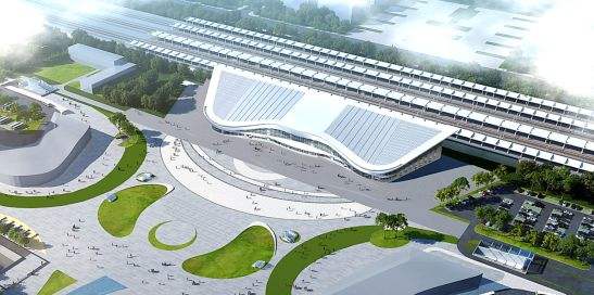 雄商高铁-任丘西站全景图.受访者供图