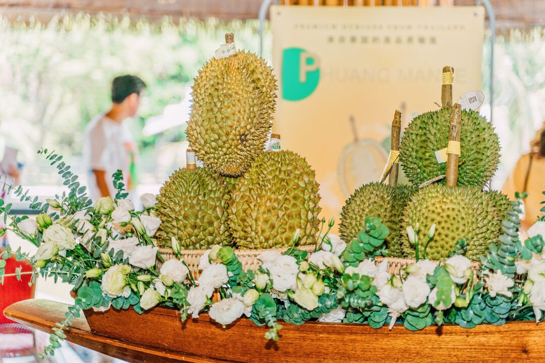 △“2022泰国榴莲节”现场展出众多榴莲品种