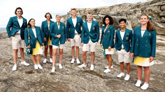 巴黎奥运会澳大利亚代表团开幕式制服亮相（图片来源于澳大利亚奥林匹克委员会官网）