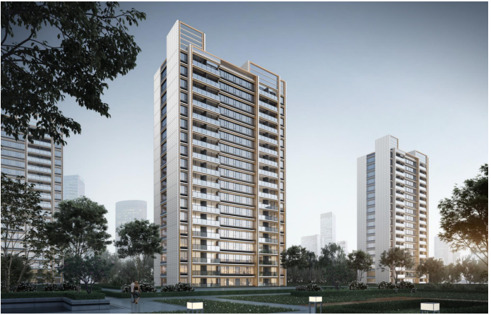 建筑立面效果图仅供参考,实际以交付为准