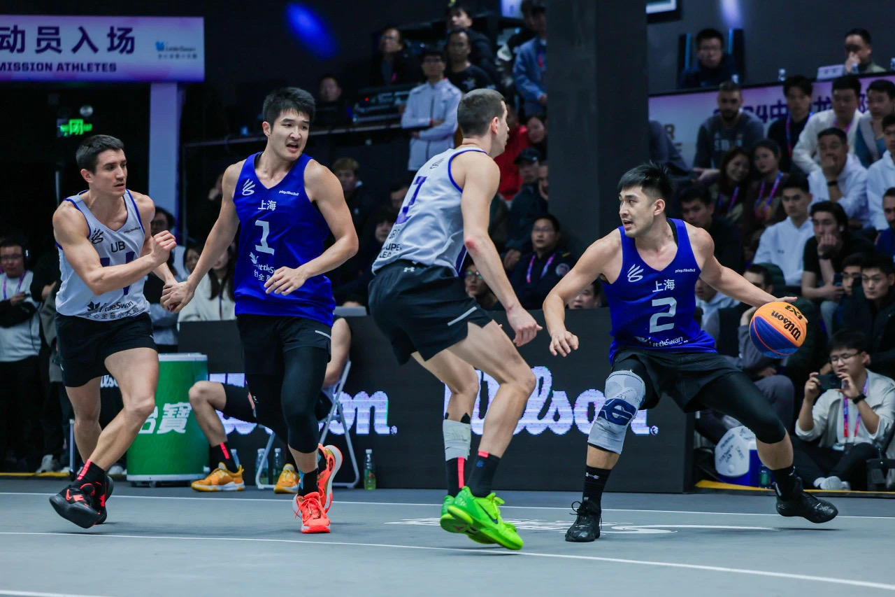 上海队与乌布队的决赛。 图 FIBA3×3国际篮联三人篮球公众号