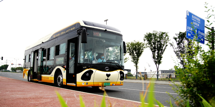 △四川氢燃料电池车公交。图源交通运输厅