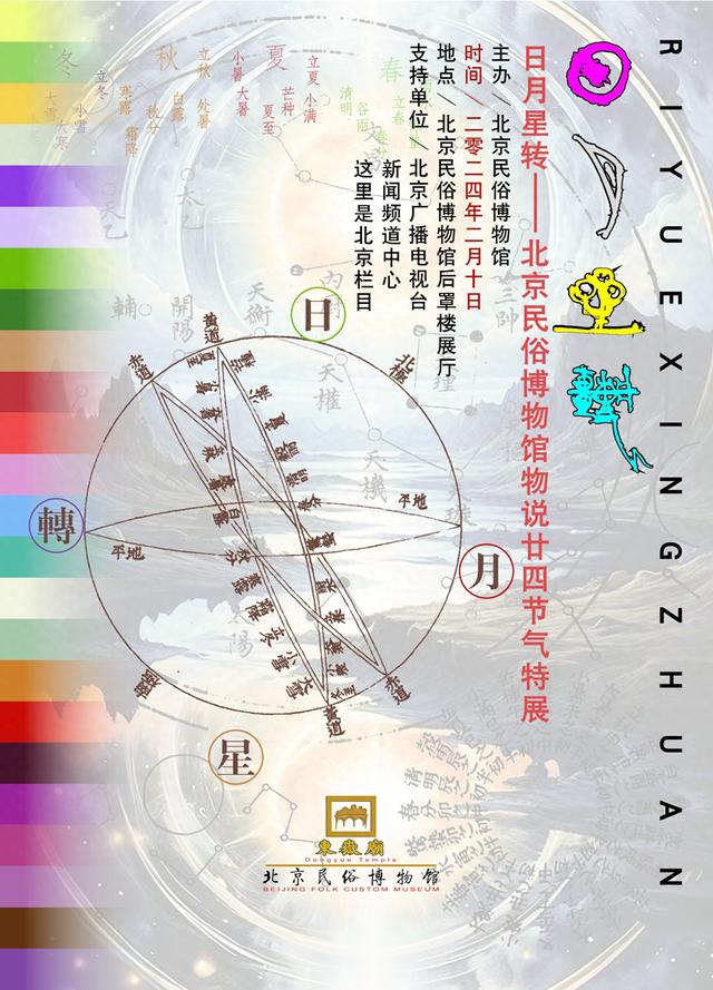 “日月星转——北京民俗博物馆物说廿四节气特展”海报