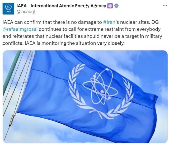 IAEA在X平台发布的声明截图
